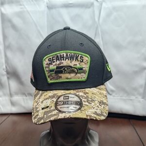 Seattle Seahawks New Era Salute to Service NFL 39 Thirty Medium-Large Fitted Hat
